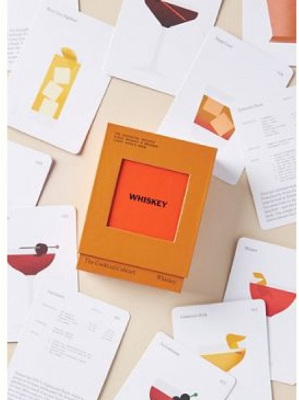 New! NWT The Cocktail Cabinet: Whiskey/ Recipe Card Set.